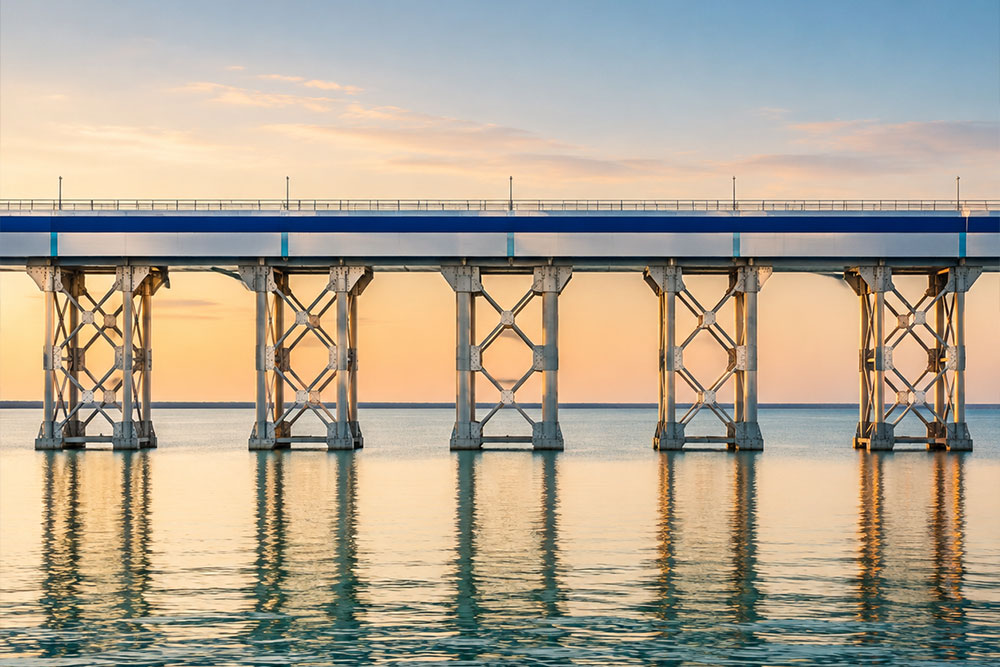 TRESTLE support represented by two people connecting across a bridge